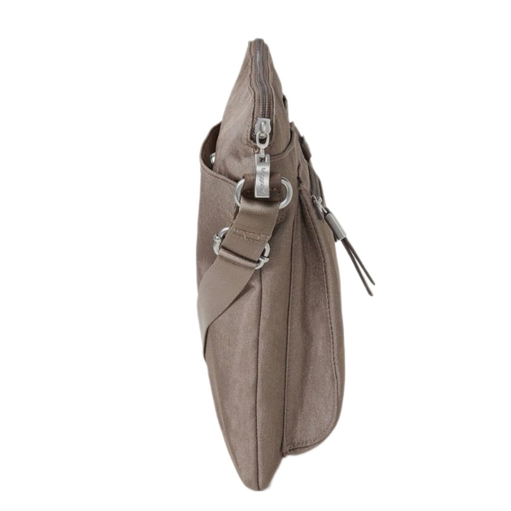 Baggallini Taupe Crossbody Bag with Wristlet - Picture 2 of 6